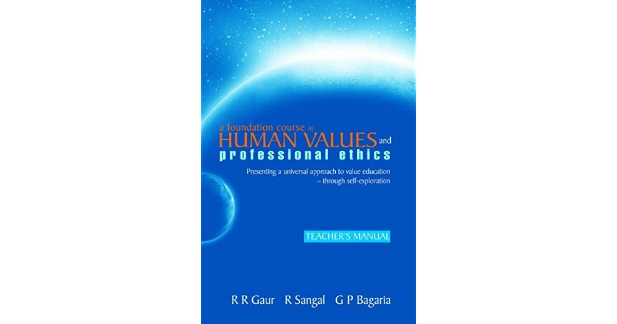 human values and professional ethics by rr gaur pdf file